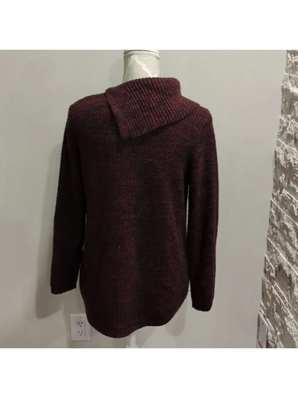 Style & co envelope neck robbed knit sweater